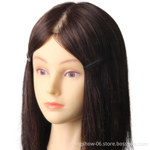 Cheap training head mannequin head with 100% human hair for training
